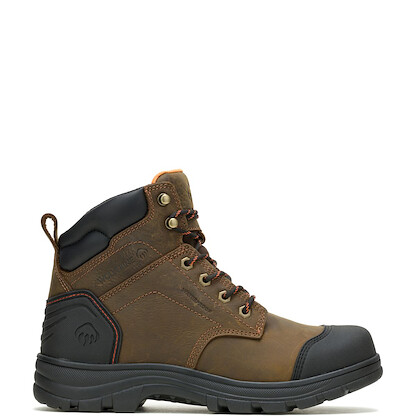 WOLVERINE Men's 6" Carlsbad Soft Toe Waterproof Work Boot Tan - W240055