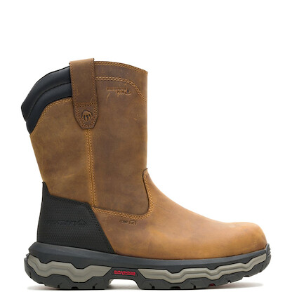WOLVERINE Men's Alpha Infinity Waterproof EH SR Composite Toe Full-grain Leather Pull-on Work Boot Dark Tan - W251108