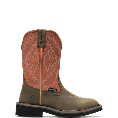 WOLVERINE Women's 10" Rancher Arrow Steel Toe Waterproof Wellington Work Boot Rose - W241052