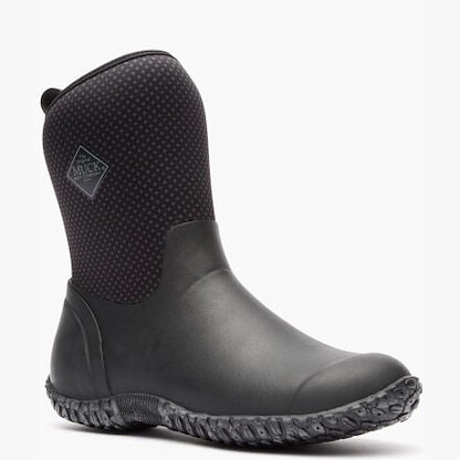 Muck Boot Company Women's Muckster II Mid Waterproof Boot Black/Gray/Roses Print - WM21ROS