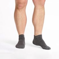 WIDE OPEN SOCKS Men's Solid Lightweight Ankle Socks Gray - 9013-GRAY