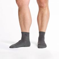 WIDE OPEN SOCKS Men's Solid Lightweight Quarter Sock Gray - 9014-GRAY