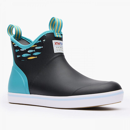 XTRATUF Women's Salmon Sisters Ankle Deck Boot Black - XWAB0TS