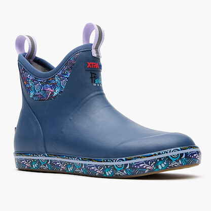 XTRATUF Women's Ankle Deck Boot Indigo Artic Grayling Print - XWAB2AG