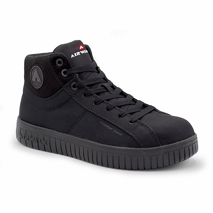 AIRWALK SAFETY Men's Deuce Mid Composite Toe EH Work Boot Black/Black - AW6200