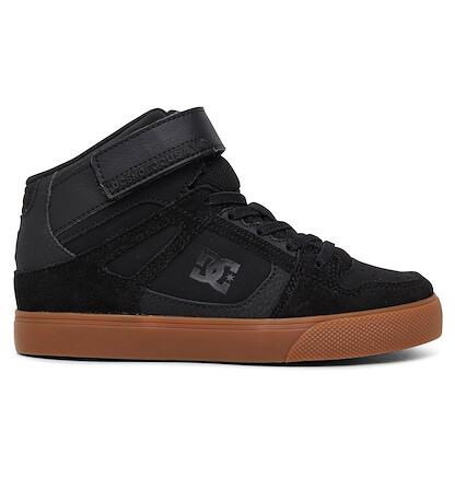 DC Shoes Unisex Kids' Pure High Elastic Lace High-Top Shoes Black/Gum - ADBS300324-BGM
