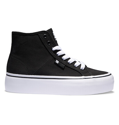 DC Shoes Women's Manual Hi Platform High-Top Shoes Black/White - ADJS300296-BKW