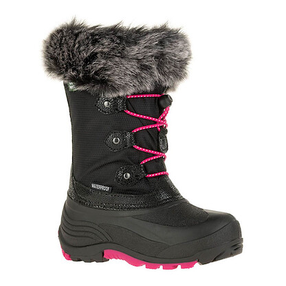 Kamik Little Girls' The Powdery 2 Winter Boot Black/Rose - NF8010S-BRO