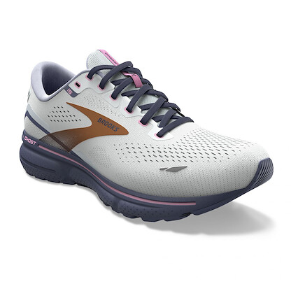 Brooks Women's Ghost 15 Running Shoe Spa Blue/Neo Pink/Copper - 120380-492