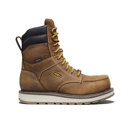KEEN Utility Men's 8" Cincinnati 8” Carbon-Fiber Toe Waterproof Work Boot Belgian/Sandshell - 1025694