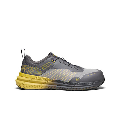 KEEN Utility Men's Speedworks Carbon-Fiber Toe EH Athletic Work Shoe Magnet/Black - 1030756