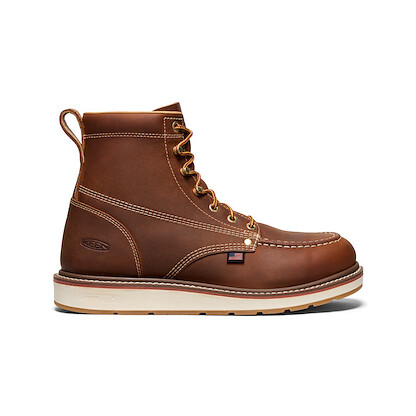 KEEN Utility Men's Liberty 6" Soft Toe Waterproof Work Boot  Brown/Birch - 1030603