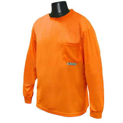 Radians Men's Non-Rated Long Sleeve T-shirt with Max-Dri™ Hi-Vis Orange - ST21-NPOS