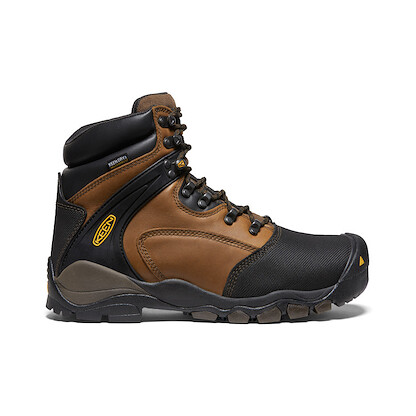 KEEN Utility Men's 6" Louisville Steel Toe Internal Metatarsal Guard Waterproof Work Boot Slate Black - 1007969