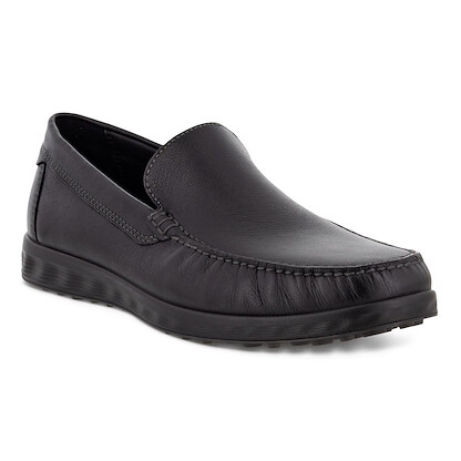ECCO Men's S Lite Moc Slip-On Moccasin Black Leather - 54051401001