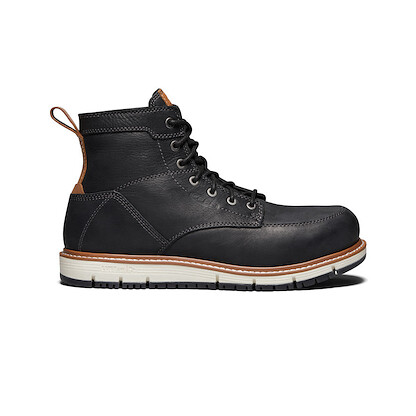 KEEN Utility Men's San Jose 6" Aluminum Toe Work Boot Black/Caramel Cafe - 1020053
