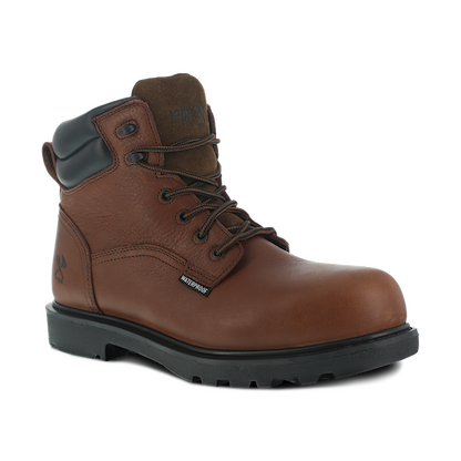 IRON AGE Men's 6" Hauler Composite Toe Waterproof Work Boot Brown - IA0160