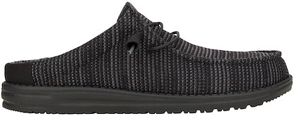 HEY DUDE Shoes Men's Wally Slip Stretch Sox Loafer Black - 43103-001