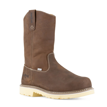 IRON AGE Men's 11" Solidifier Composite Toe Internal Metatarsal Guard Pull On Work Boot Brown - IA5092
