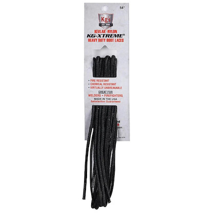 KG's Boot Guard 54" Extreme Heavy Duty Kevlar Laces Black (1 pair) - 254