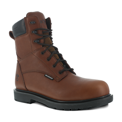 IRON AGE Men's 8" Hauler Composite Toe Waterproof Work Boot Brown - IA0180