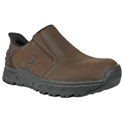 HOSS Men's McKee Soft Toe Slip-On EH Slip Resistant Work Shoe Brown - 50240