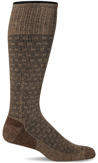Sockwell Men's Shadow Box Moderate Graduated Compression Socks Bark - SW16M-750