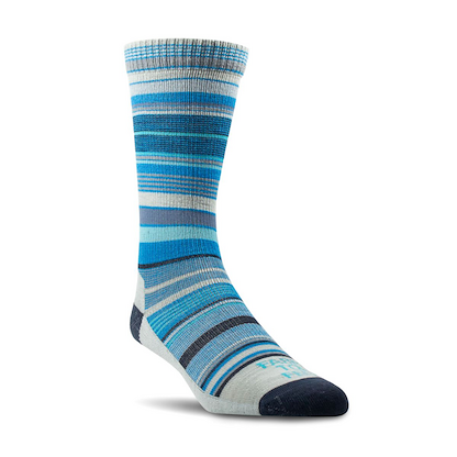 Farm to Feet Women's Ithaca No Cushion Crew Everyday Socks Blue - 8982-400
