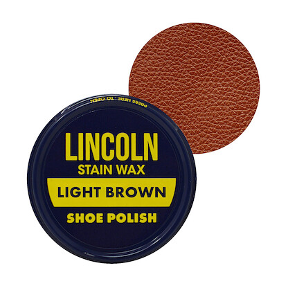 Lincoln Stain Wax Shoe Polish Light Brown (2.125 oz) - LINCOLN-LTBROWN