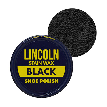 Lincoln Stain Wax Shoe Polish Black (2.125 oz) - LINCOLN-BLACK-P