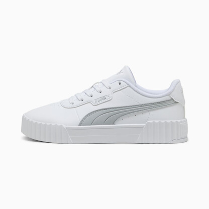 PUMA Women's Carina 3.0 Casual Shoe Puma White/Puma Silver - 40072201