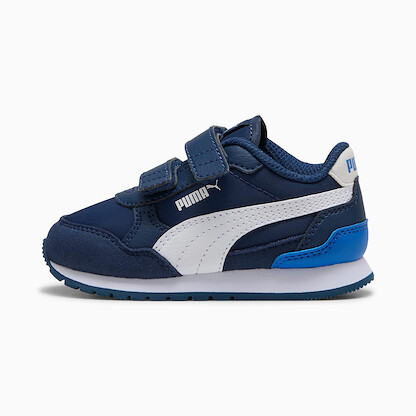 Puma Unisex Toddlers' ST Runner Hook and Loop Shoes, Persian Blue-White-Mountain Blue