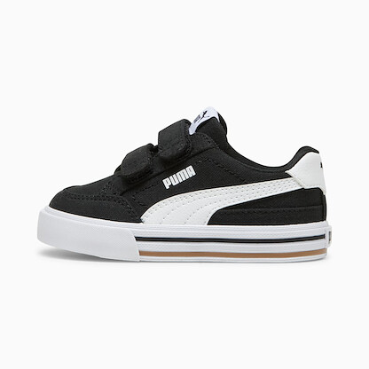 Puma Unisex Toddlers' Court Classic Vulc Hook and Loop, Puma Black-Puma White