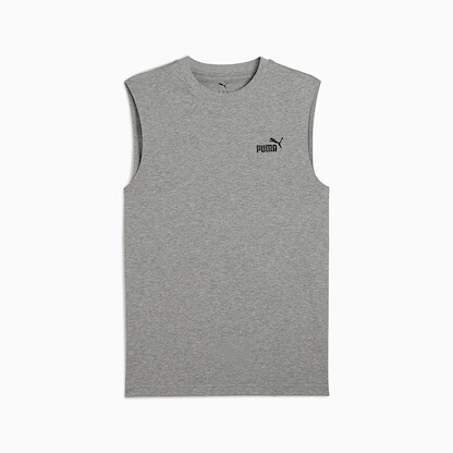 PUMA Men's Essentials Sleeveless T-Shirt Medium Gray Heather - 68801403