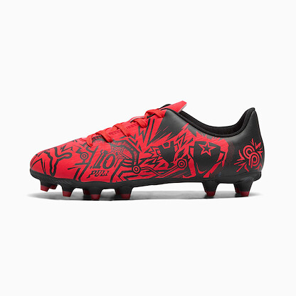 PUMA x Christian Pulisic Unisex Kids' Tacto II Artificial Ground Soccer Cleats Red/Black - 10750001