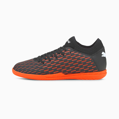 PUMA Unisex Kids' Future 6.4 Jr Soccer Shoe Black/White/Shocking Orange - 10621001