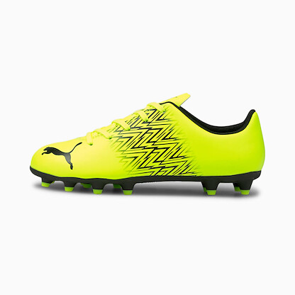 PUMA Unisex Kids' Tacto Jr 02 Firm Ground/Artificial Ground Soccer Cleats Yellow Alert/Puma Black - 10631001