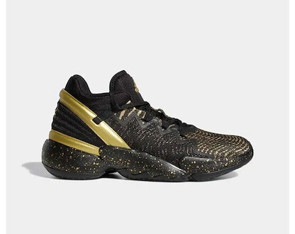 Adidas Men's D.O.N. Issue 2 Basketball Shoe Core Black/Gold Metallic/Footwear White - FX7108