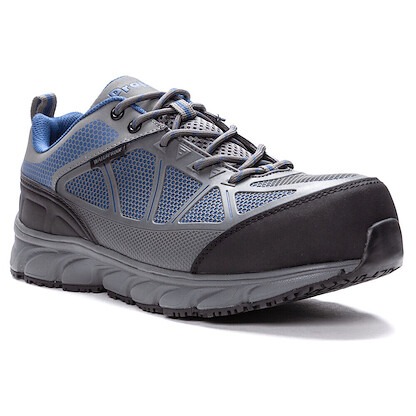Propet Men's Seeley II Composite Toe PR Waterproof Work Shoe Grey/Blue - MAU012MGRB