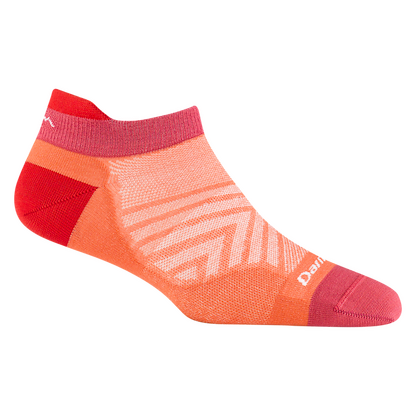 Darn Tough Women's No Show Tab Ultra-Lightweight Running Sock Coral - 1043-CORAL