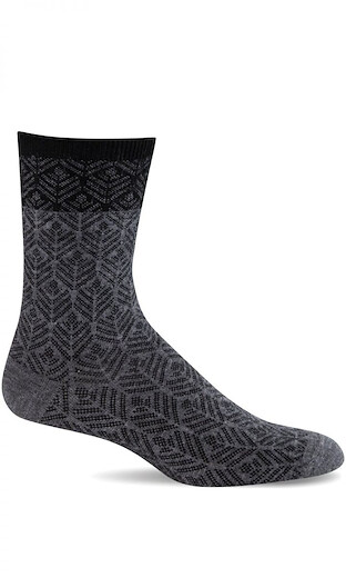 Sockwell Women's Leaflet Crew Essential Comfort Socks Charcoal - LD208W-850
