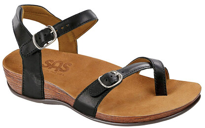 SAS Women's Pampa Toe Loop Sandal Black - 2520-013