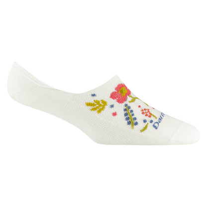 Darn Tough Women's Topless Garden Party No Show Hidden Lightweight Sock White - 6072-WHITE