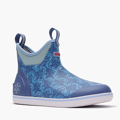 XTRATUF Women's 6" Salmon Sisters Dusk Blue Kelp Ankle Deck Boot - XWAB20SS