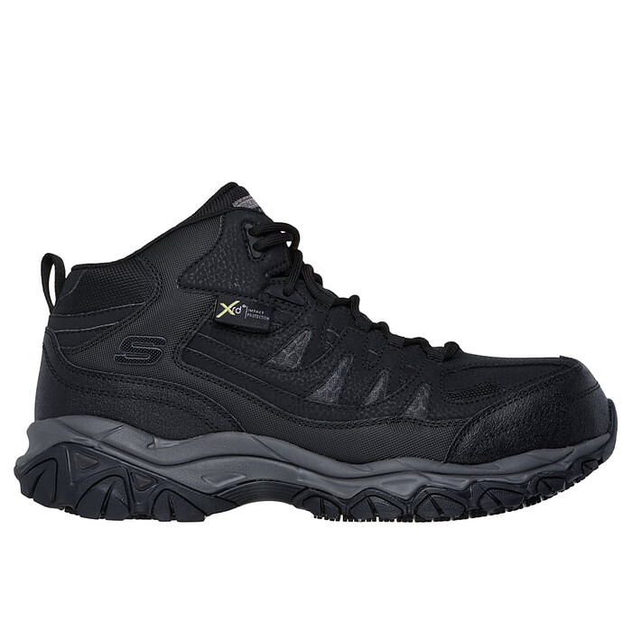 SKECHERS WORK Men's Holdredge - Thorem Composite Toe Internal Metatarsal Guard Puncture Resistant Work Boot Black - 200355-BLK