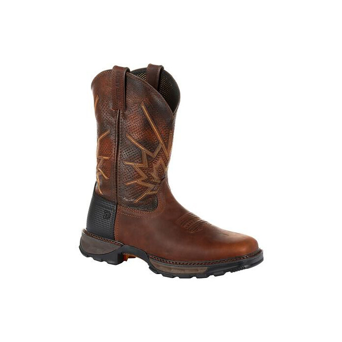 DURANGO WORK Men's 11" Maverick XP™ Ventilated Soft Toe Western Work Boot Tobacco - DDB0204