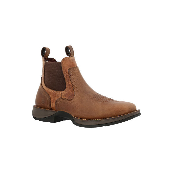 Durango Men's 6" Red Dirt Rebel™ Square Toe Western Chelsea Boot Brown/Tan - DDB0460