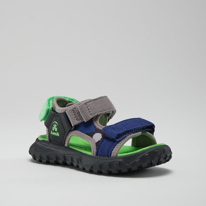 Kamik Unisex Toddlers' Harbor Open-Toe Sandal Black/Charcoal - HK9048-BCH