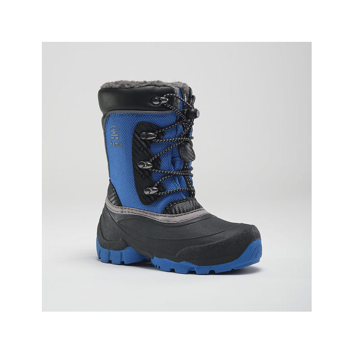 Kamik Kids' Luke 3 Insulated Waterproof Winter Boots Black/Blue - NF4387-BAB