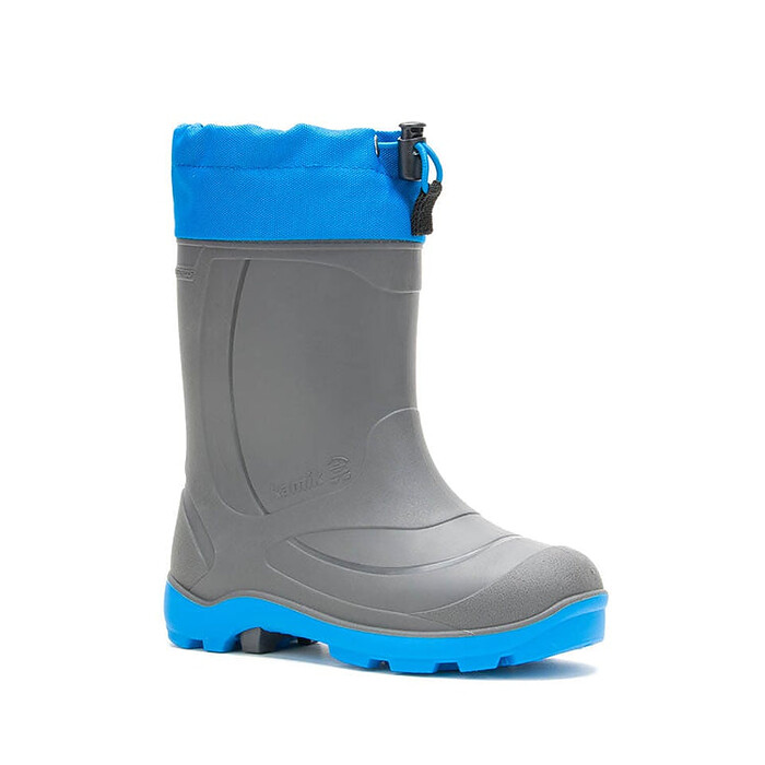 Kamik Unisex Little Kids' Snowbuster 1 Winter Boot Charcoal/Blue - AK8155G-CBL